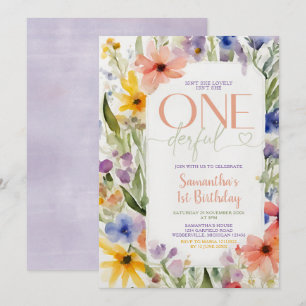 Wildflower is niet een mooie 1e verjaardag kaart