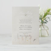 Wildflower Jars Boho Wedding Invitation Kaart (Staand voorkant)