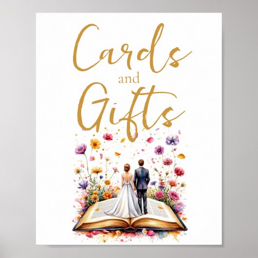 Wildflower Kaarten en geschenken Tafelteken Poster (Voorkant)