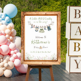 Wildflower Kledinglijn Baby Shower Welkomstbord Poster