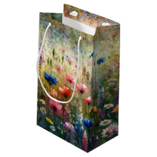 Wildflower kleine of middelgrote geschenkzak klein cadeauzakje