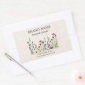 Wildflower Kleur Boho Productlabel Rechthoekige Sticker (Envelop)