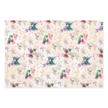 Wildflower & kolibrie inpakpapier