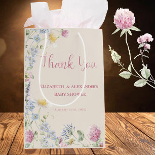 Wildflower Koppel Baby Shower Bedankt Medium Cadeauzakje