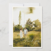 Wildflower krans bruiloft foto bedankkaart (Voorkant)