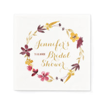 Wildflower krans douche servetten