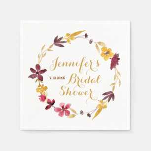 Wildflower krans douche servetten