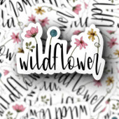 Wildflower Laptop Water bottle | Die-Cut Sticker