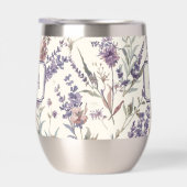 Wildflower Lavender Boho Botanical Floral Monogram (Rechts)