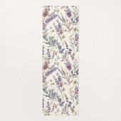 Wildflower Lavender Boho Botanical Floral Monogram Yogamat (Achterkant)