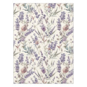 Wildflower Lavender Boho Botanical Floral Pattern Tafelkleed (Voorkant)