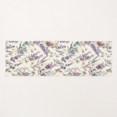 Wildflower Lavender Boho Botanical Floral Yogamat (Voorkant (horizontaal))