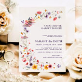 Wildflower Lavender New Chapter Bridal Shower Kaart