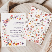 Wildflower Lavender New Chapter Bridal Shower Kaart