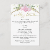 Wildflower lente bruiloft details | RSVP | QR-code Informatiekaartje (Voorkant)