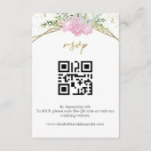 Wildflower lente bruiloft details | RSVP | QR-code Informatiekaartje (Achterkant)