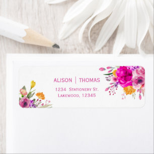 Wildflower lente bruiloft RSVP retouradres Etiket