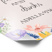 Wildflower Lentens Voedsel- en Drankstation Bord Foto Afdruk (Hoek)