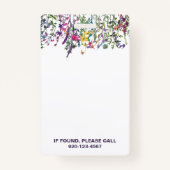 Wildflower Leraar Naam Foto ID Badge (Achterkant)