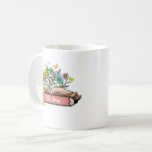 Wildflower Leraar Naam, Gepersonaliseerde Leraar,  Koffiemok (Voorkant links)