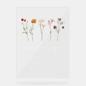 Wildflower Lesbian Pride Wedding Acryl Bord (Voorkant)