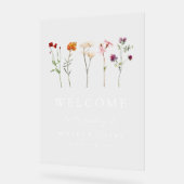 Wildflower Lesbian Pride Wedding Acryl Bord (Hoek)