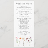 Wildflower Lesbische Pride Bloemen Bruiloft Programma (Achterkant)