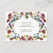 Wildflower Lijst Rustiek Boho bruiloft receptie Informatiekaartje (Voorkant)