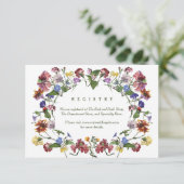 Wildflower Lijst Rustiek Boho bruiloft receptie Informatiekaartje (Staand voorkant)