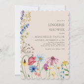 Wildflower Lingerie Shower Rustic Botanical Kaart (Voorkant)