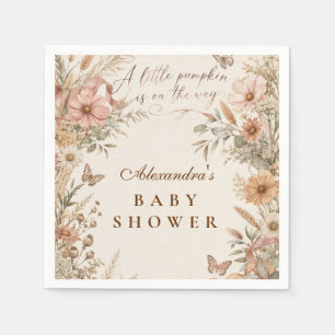 Wildflower Little Pumpkin Baby Shower Servet