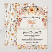 Wildflower Love is het brouwen van thee douche uit Feestdagenkaart (Voorkant / Achterkant)