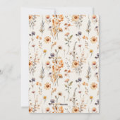 Wildflower Love is het brouwen van thee douche uit Feestdagenkaart (Achterkant)