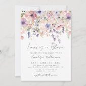 Wildflower Love is in Bloom Floral Vrijgezellenfee Kaart (Voorkant)