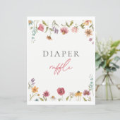 Wildflower luier Raffle teken (Staand voorkant)