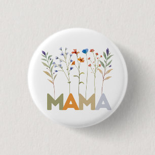 Wildflower Mama Comfort Kleuren Moederdag Cadeau Ronde Button 3,2 Cm