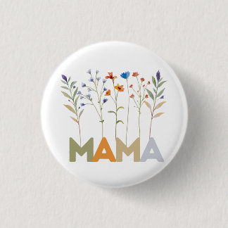 Wildflower Mama Comfort Kleuren Moederdag Cadeau Ronde Button 3,2 Cm