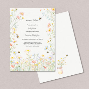 Wildflower Mama to Bee baby shower uitnodiging