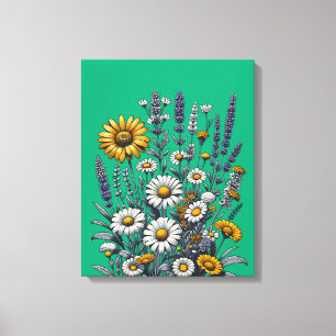 Wildflower Meadow Bliss Canvas Afdruk