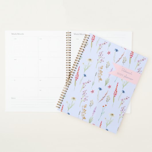Wildflower Meadow Blue gepersonaliseerd Planner (Display)