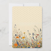 Wildflower Meadow Boho Baby shower Kaart (Achterkant)