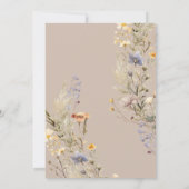 Wildflower Meadow Boho baby shower uitnodiging (Achterkant)