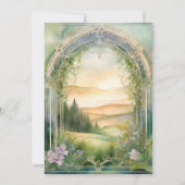 Wildflower Meadow Bos Elegant Bruiloft Menu Kaart (Achterkant)