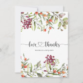 Wildflower Meadow Bruiloft Dank u kaart (Voorkant)