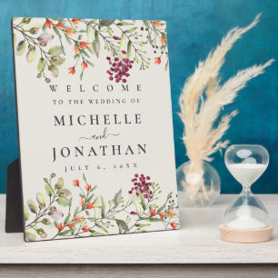 Wildflower Meadow Bruiloft Ecru Welkomstbord Fotoplaat