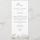 Wildflower Meadow Bruiloft Menu (Voorkant)
