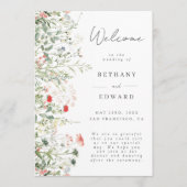 Wildflower Meadow Bruiloft Programma (Voorkant)