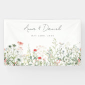 Wildflower Meadow Bruiloft Spandoek (Horizontaal)