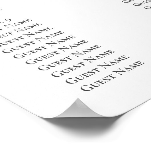 Wildflower Meadow Bruiloft Zitkaarten Poster (Hoek)