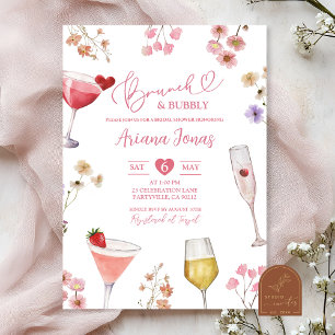 Wildflower Meadow Brunch en Bubbly Vrijgezellenfee Kaart